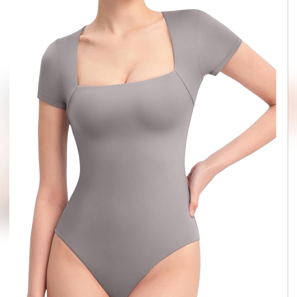 Sleek Gray Shapewear Bodysuit